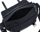 PRADA Shoulder bag with small flap Front pocket VELA NERO Nero Nylon Black 1BD671