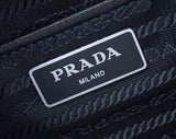 PRADA Shoulder bag with small flap Front pocket VELA NERO Nero Nylon Black 1BD671