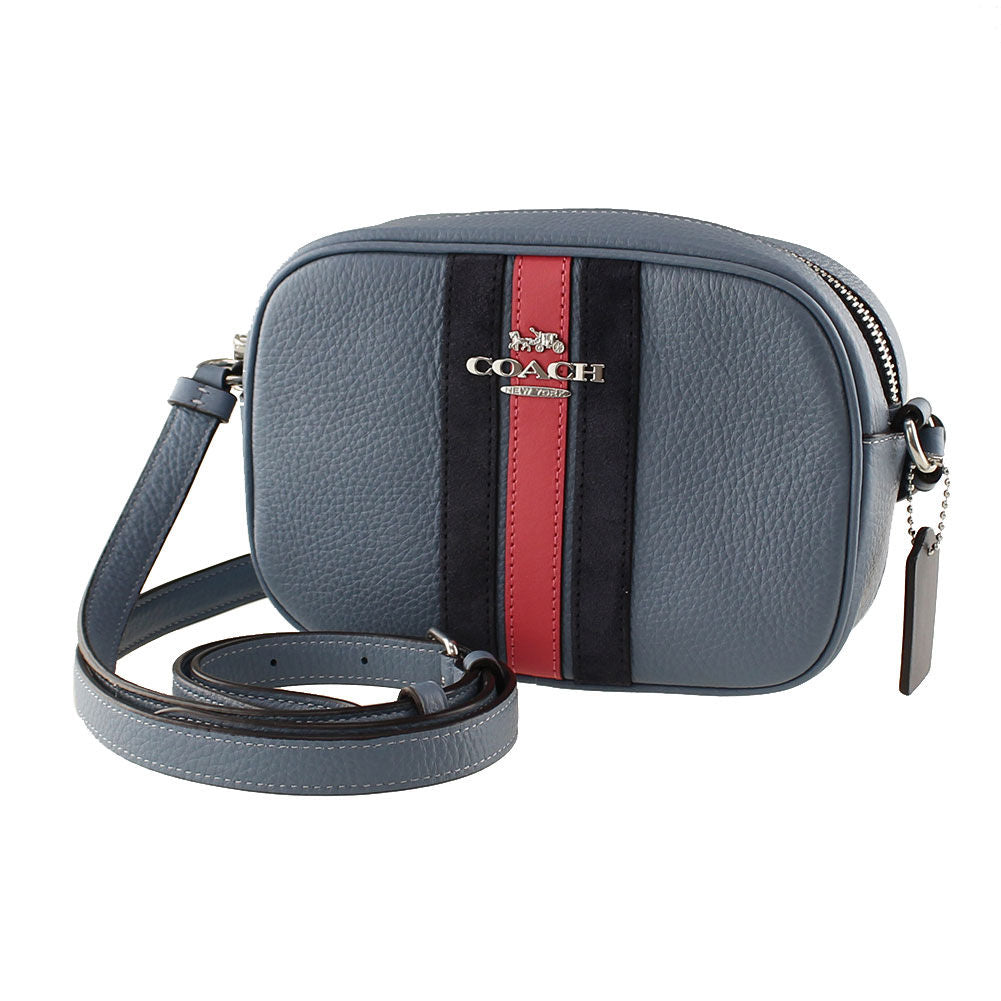 COACH Leather Varsity Stripe Mini Jamie Camera Bag Crossbody
