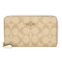 Coach 88913 Cross Grain Leather Medium Zip Bi-fold wallet