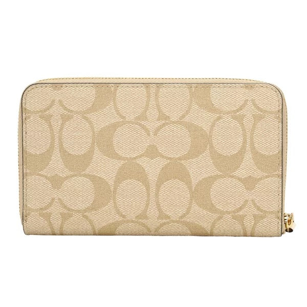 Coach 88913 Cross Grain Leather Medium Zip Bi-fold wallet