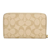 Coach 88913 Cross Grain Leather Medium Zip Bi-fold wallet