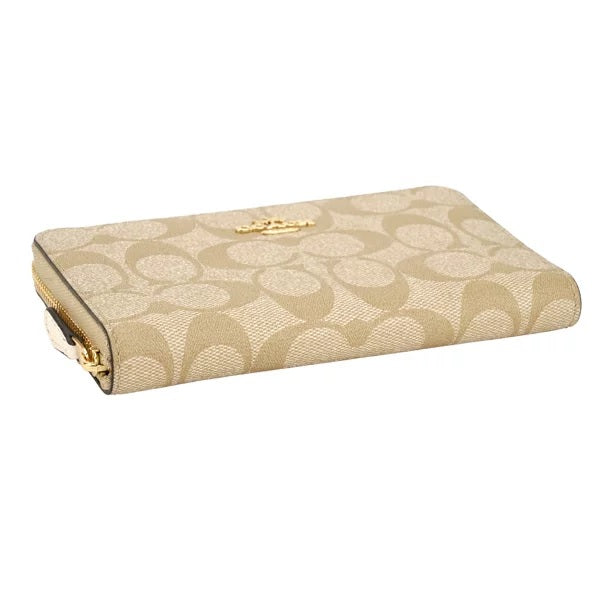 Coach 88913 Cross Grain Leather Medium Zip Bi-fold wallet