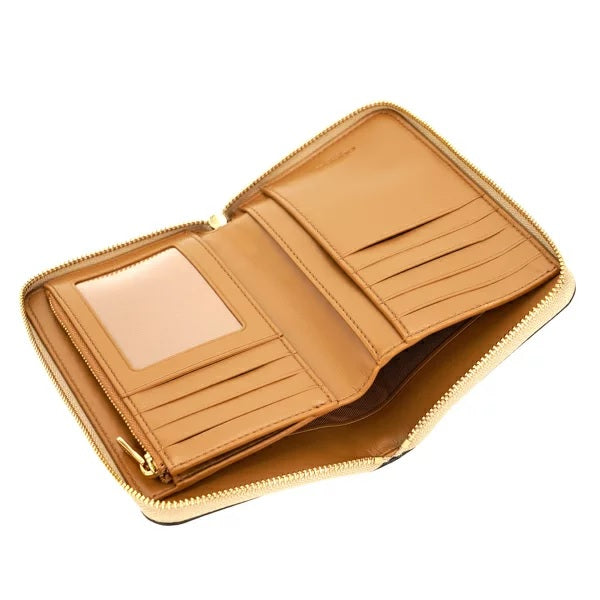 Coach 88913 Cross Grain Leather Medium Zip Bi-fold wallet