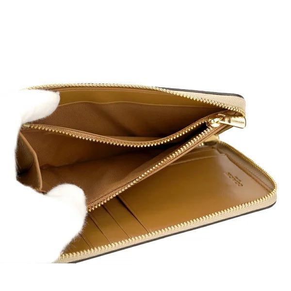 Coach 88913 Cross Grain Leather Medium Zip Bi-fold wallet
