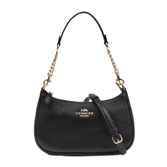 White coach purse deals with gold chain