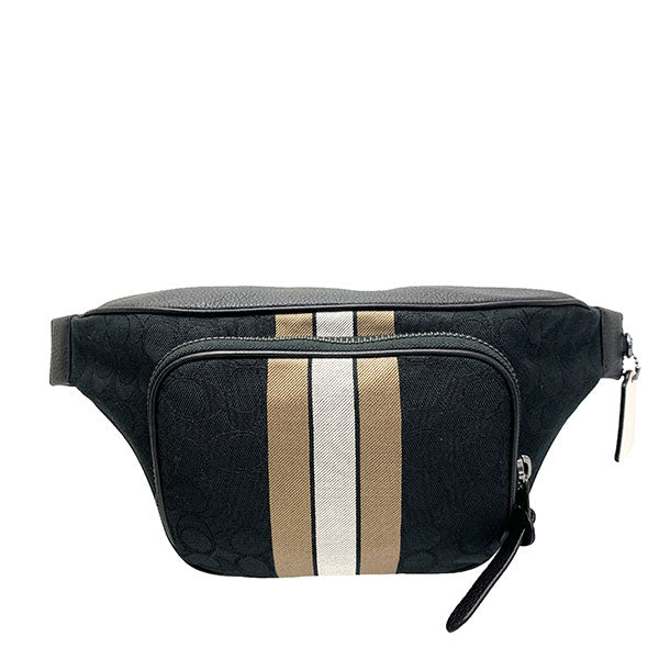 Coach Shoulder Bag Waist Pouch Men's Jacquard Thompson Belt Bag Signature Varsity Striped Belt Bag Body Bag