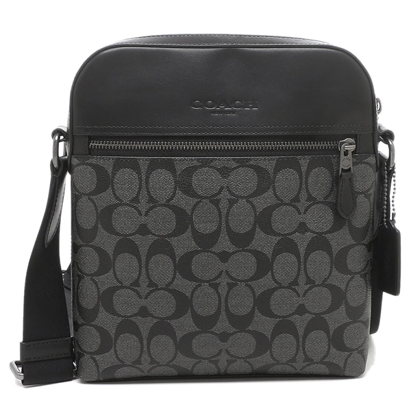 Leather Black COACH Shoulder Bag with Silver Hardware – LUDIC