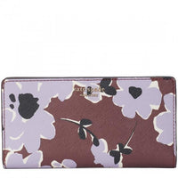Kate spade flower print leather large slim bifold cameron wallet WLRU6040