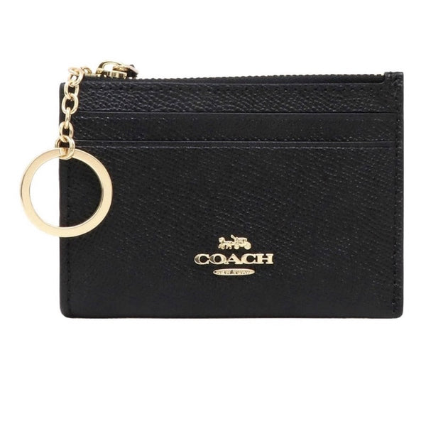 Coach Mini Skinny Leather ID Case Black