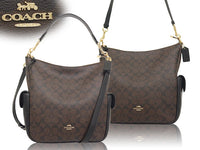 Coach Signature PVC Leather Penny Shoulder Bag / 2way Bag C1523