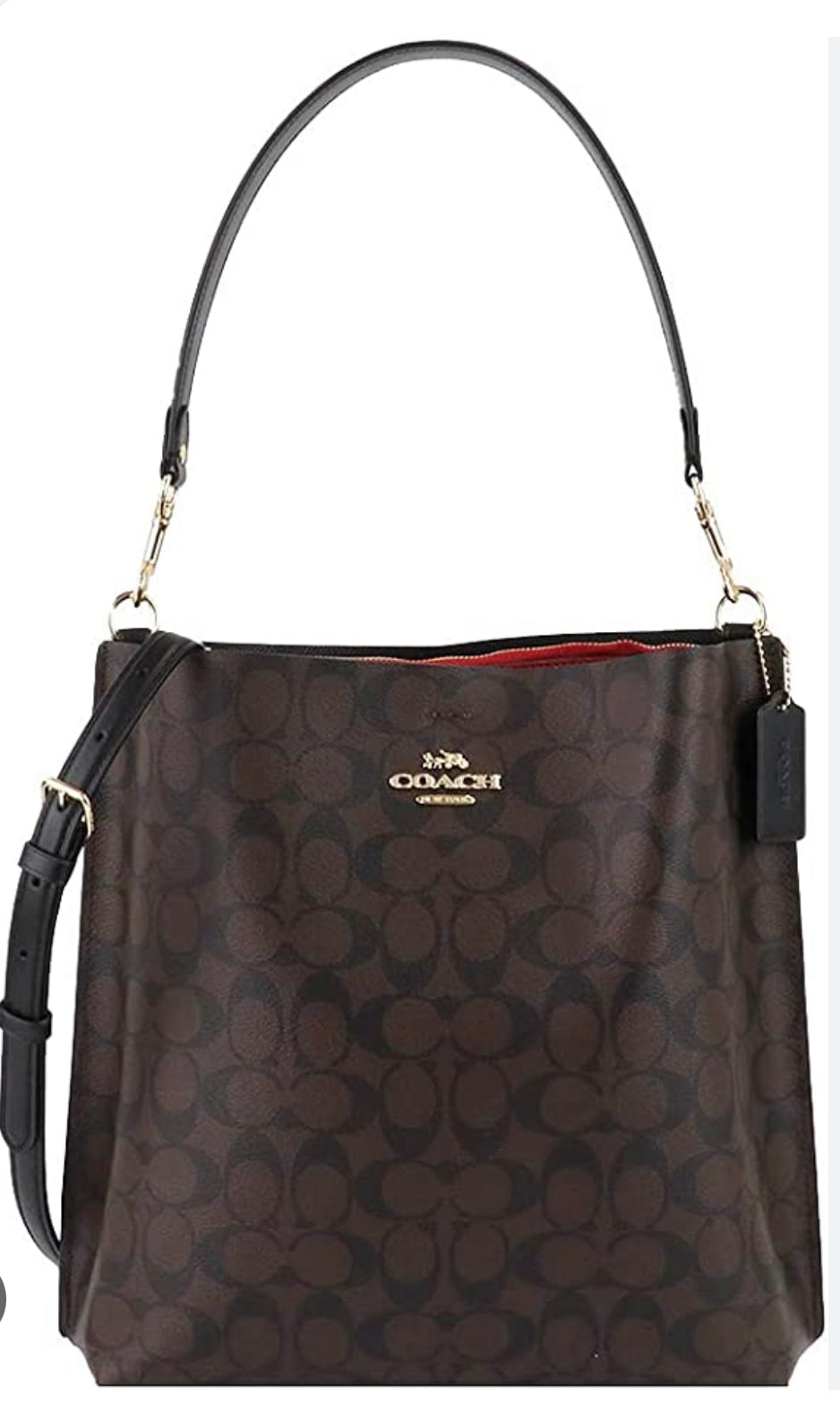 Coach Mollie Bucket Bag In Signature Canvas in Khaki/Chalk (CA561)