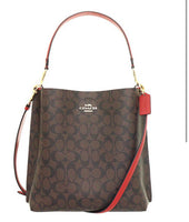 Coach Mollie Bucket Bag In Signature Canvas in Khaki/Chalk (CA561)