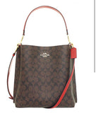 Coach Mollie Bucket Bag In Signature Canvas in Khaki/Chalk (CA561)