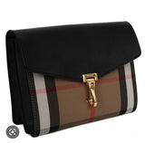 Burberry Leather House Check Crossbody Bag