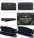 Kate spade Ladies wlru6340 Quilted leather Natalia Large Continental Wallet Round Zip