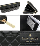 Kate spade Ladies wlru6340 Quilted leather Natalia Large Continental Wallet Round Zip